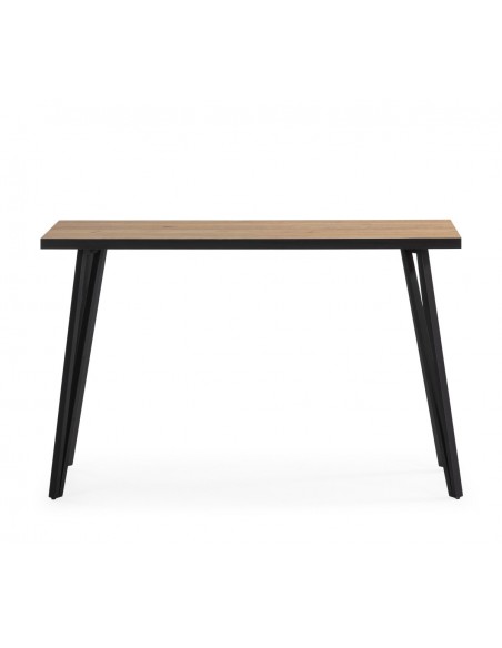 CONSOLA SINDI 120 X 40, melamina NATURAL com BORDA preta