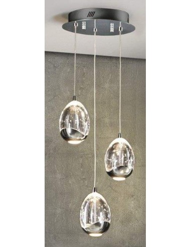 Cromo de 3LED TETO LÂMPADA Schuller SPRAY 25