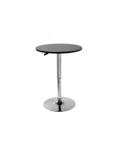 Mesa alta de cocina Label 70, Elevable, tapa madera bilaminada soft negra 2