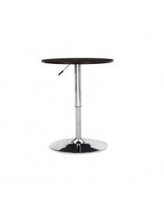 Mesa alta de cocina Label 70, Elevable, tapa madera bilaminada soft negra