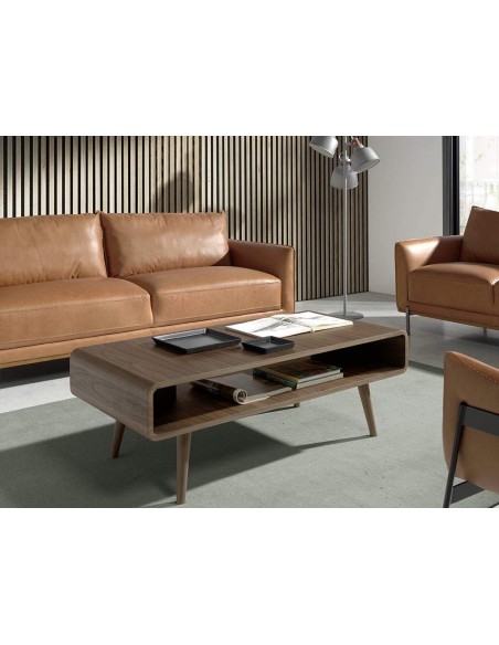 ANGEL CERDÁ MESA CENTRO REVISTERO SCOTT 120x60, MADERA NOGAL