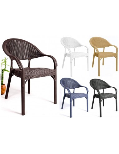 Silla con brazos exterior TORREVIEJA, apilable,...