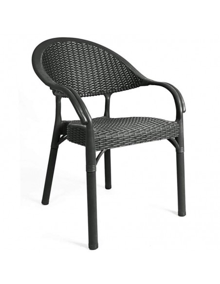 Silla con brazos exterior TORREVIEJA, apilable, polipropileno.