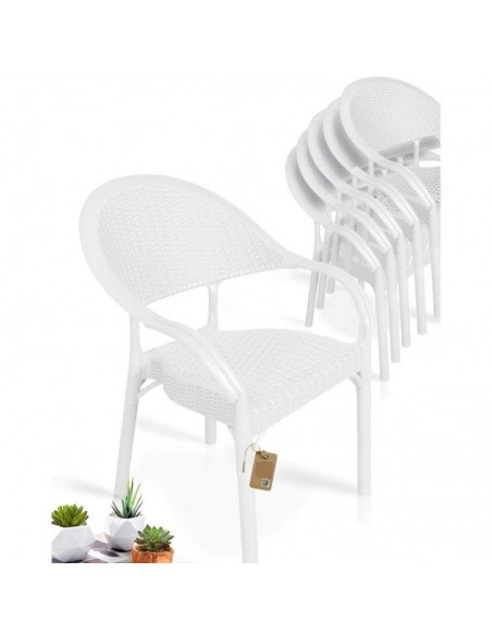 Silla con brazos exterior TORREVIEJA, apilable, polipropileno.