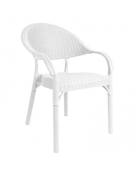 Silla con brazos exterior TORREVIEJA, apilable, polipropileno.