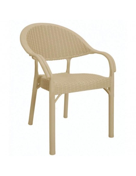 Silla con brazos exterior TORREVIEJA, apilable, polipropileno.