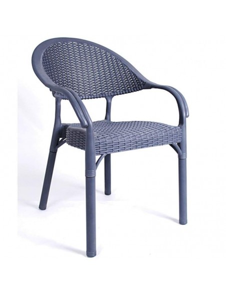 Silla con brazos exterior TORREVIEJA, apilable, polipropileno.