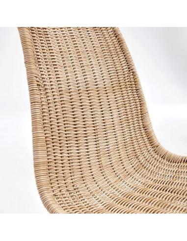 Silla de exterior Equal de ratán sintético y...