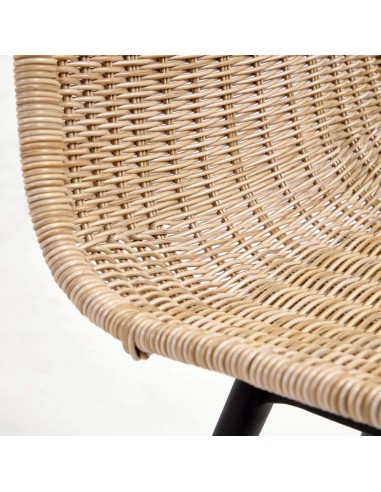 Silla de exterior Equal de ratán sintético y...