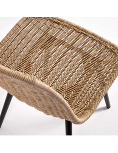 Silla de exterior Equal de ratán sintético y patas... 2