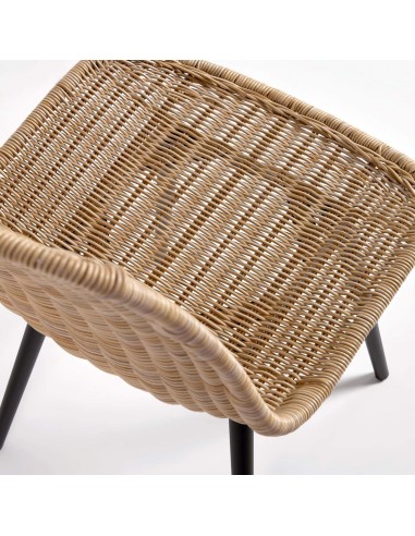 Silla de exterior Equal de ratán sintético y...