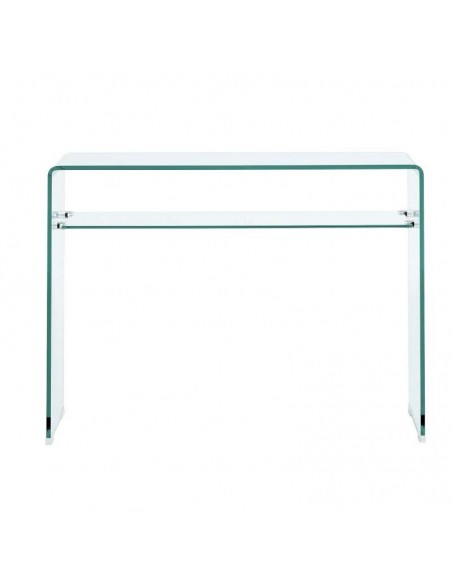 Consola Recibidor minimalista Adana 100x33, Cristal Curvado