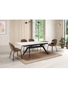 MESA EXTENSIBLE LULA 160/220 X 90. Tapa CERÁMICA BLANCA y... 2