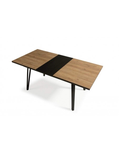 MESA EXTENSIBLE CLEO 140/180 x 90, NATURAL con CANTO BOCAMINA.