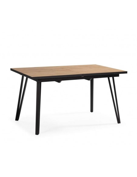 MESA EXTENSIBLE CLEO 140/180 x 90, NATURAL con CANTO BOCAMINA.