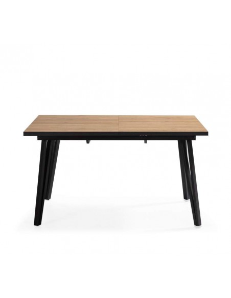 MESA EXTENDÍVEL CLEO 140/180 x 90. NATURAL con BORDO BOCAMINA.