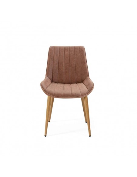 Silla de comedor GYM, polipiel y patas metálicas.