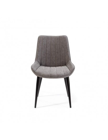 Cadeira de jantar GYM, pernas cor preto de metal,couro sintético.