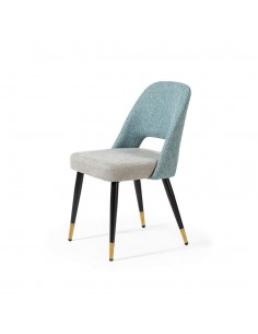 Silla de comedor en tejido combinado MOCCIA, patas...
