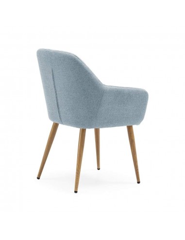 Silla de comedor con brazos NINA, tela y patas...