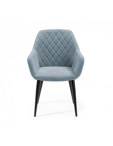 Silla de comedor con brazos NINA, tela y patas...