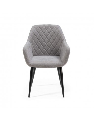 Silla de comedor con brazos NINA, tela y patas...