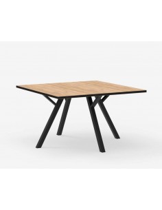 MESA DE COMEDOR CUADRADA BENI 136 X 136, NATURAL y CANTO...