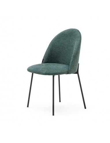 Cadeira de jantar EXEGOL design moderno, tecido e pernas metálico.