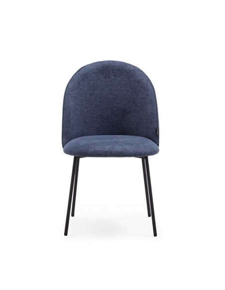 Silla comedor de diseño moderno EXEGOL, tapizada y patas metálicas.