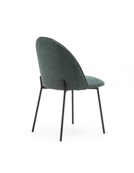 Cadeira de jantar EXEGOL design moderno, tecido e pernas metálico.