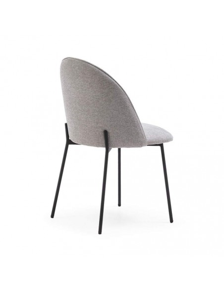 Silla comedor de diseño moderno EXEGOL, tapizada y patas metálicas.