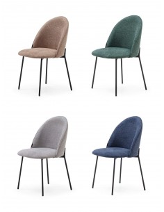 Cadeira de jantar EXEGOL design moderno, tecido e pernas...