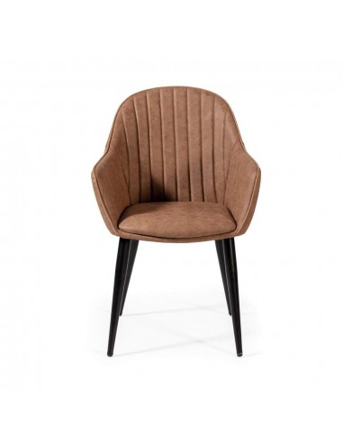 Silla de comedor con brazos ASLAD polipiel,...