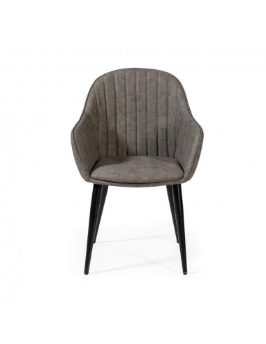 Silla de comedor con brazos ASLAD polipiel,...