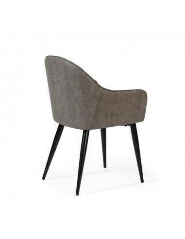 Silla de comedor con brazos ASLAD polipiel,...