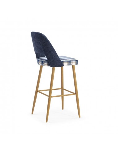 Taburete en tejido de cuadros combinado MOCCIA,...