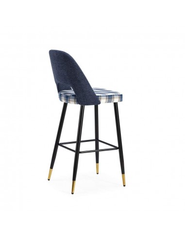 Taburete en tejido de cuadros combinado MOCCIA,...