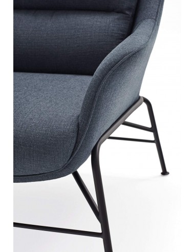 POLTRONA DESIGN SADIRA, TECIDO AZUL PETRÓLEO,...