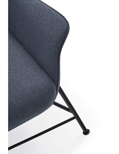 POLTRONA DESIGN SADIRA, TECIDO AZUL PETRÓLEO,...