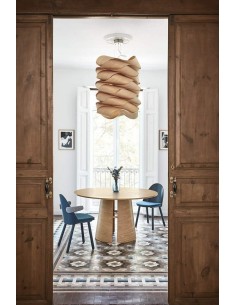 MESA REDONDA MINIMALISTA Teulat CEP 137, cor fresno natural. 2