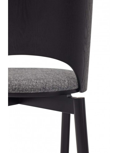 TEULAT SILLA de diseño DAM, madera NEGRO