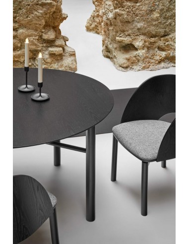 TEULAT SILLA de diseño DAM, madera NEGRO