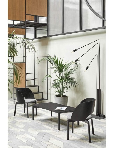 TEULAT SILLA de diseño DAM, madera NEGRO