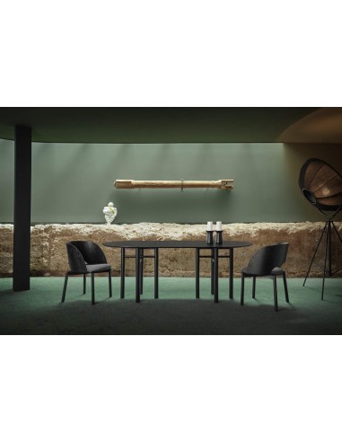 TEULAT SILLA de diseño DAM, madera NEGRO