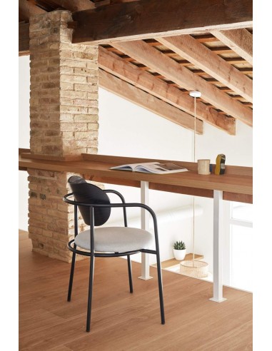 CADEIRA DE DESIGN TEULAT ECLIPSE COR PRETO/CINZA