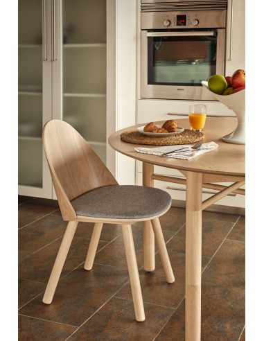 TEULAT SILLA DE DISEÑO UMA, madera natural