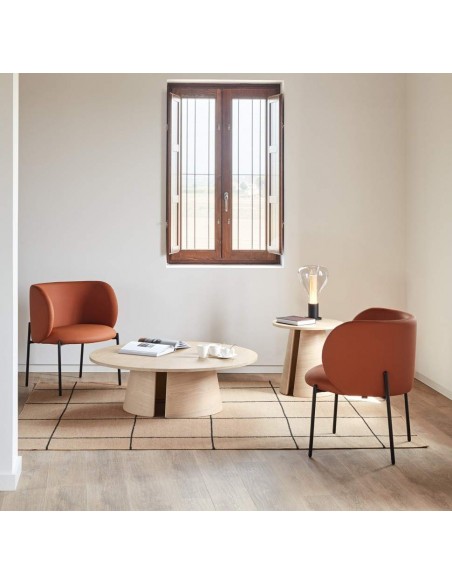 MESA DE CANTO REDONDA CEP 50 CM. NATURAL CLARO.