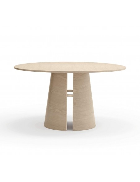 MESA REDONDA MINIMALISTA Teulat CEP 137, cor fresno natural.