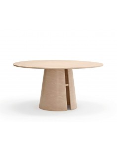 Teulat MESA REDONDA MINIMALISTA CEP 157, color Fresno claro.