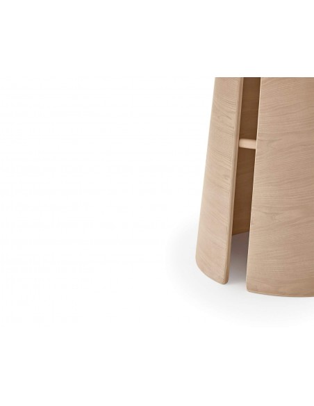 MESA REDONDA MINIMALISTA Teulat CEP 157, cor fresno claro.